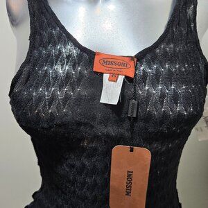 Missoni Black Sheer Tank Top